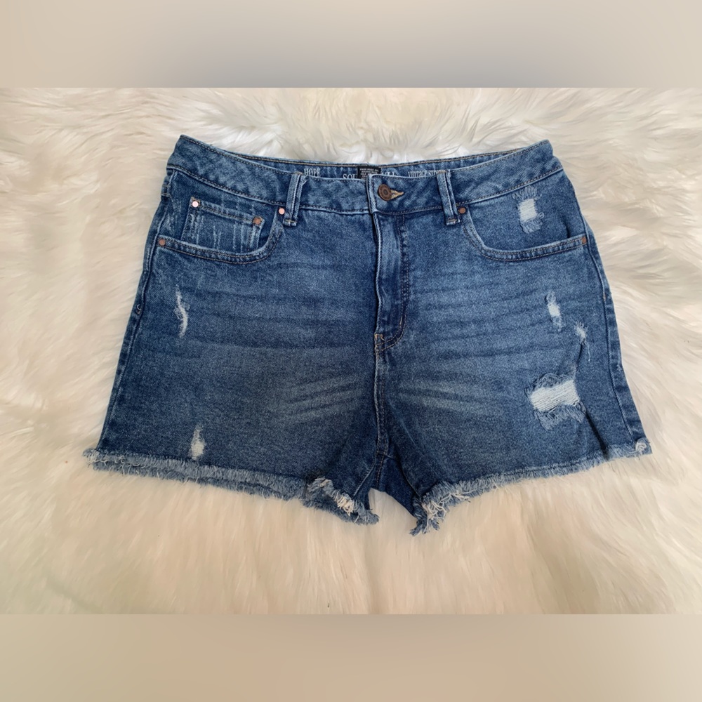 High Rise Jean Shorts